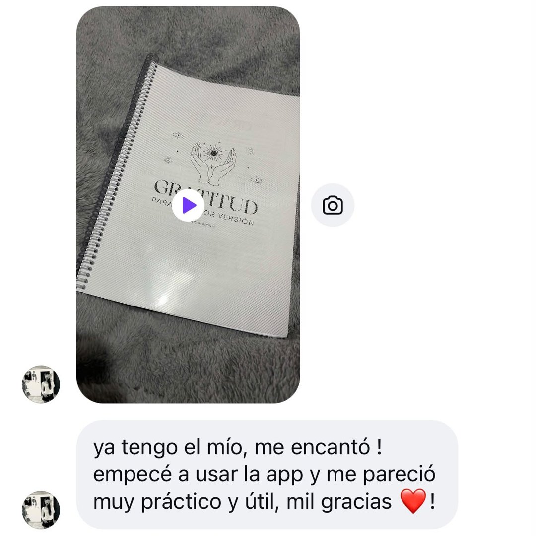 Mensaje de una clienta: ya tengo el mío, me encantó, empecé a usar la app